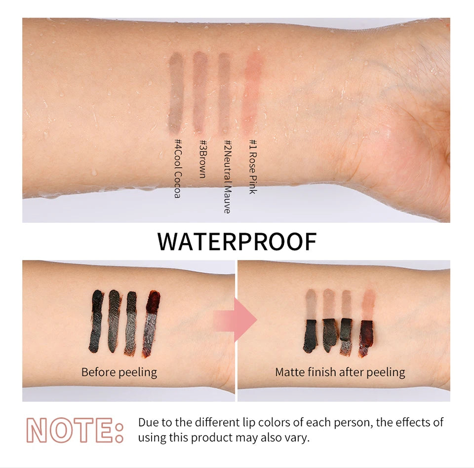 Lip Liner Pencil Peel Off Lip Stain Tattoo Long Wearing Matte Waterproof Smudge Proof Transfer Proof Lip Cosmetic For All Day