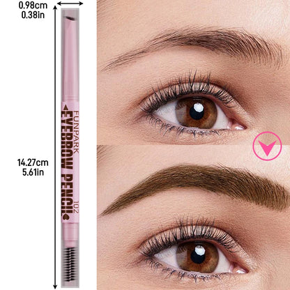 2-in-1 Waterproof Eyebrow Pencil with Brush – 5 Natural Shades