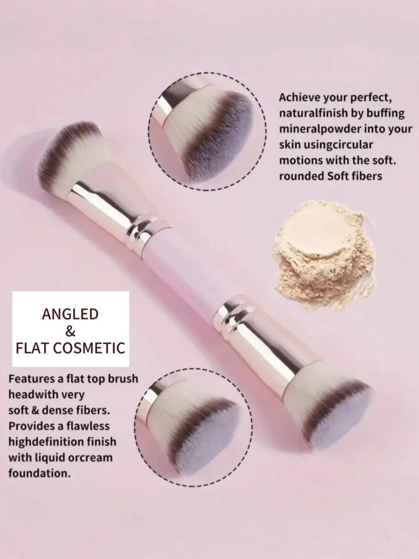 Double-Ended Foundation & Contour Brush – Dual-Purpose Blending Tool