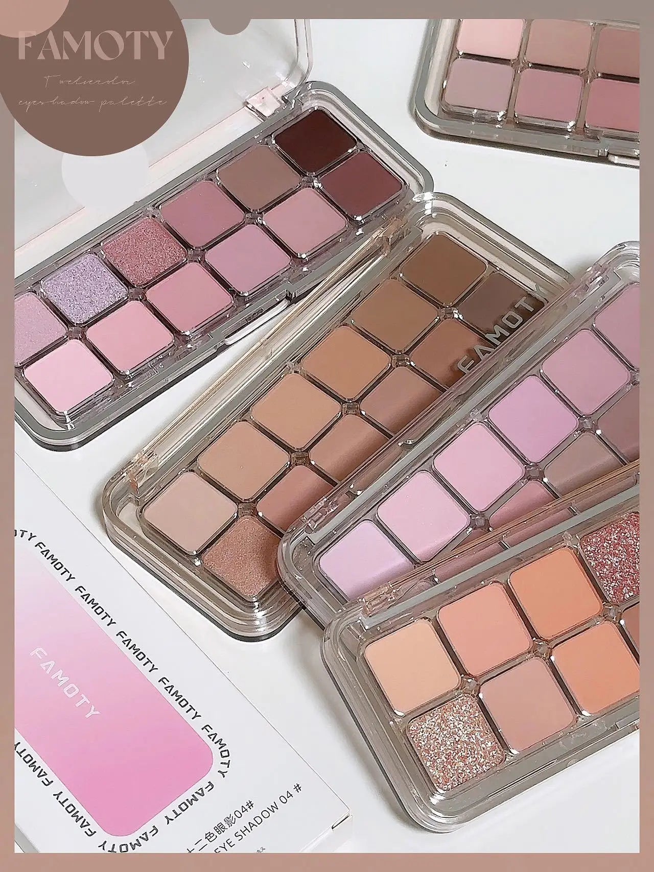 12-Colour Matte Eyeshadow Palette – Earth Tones, Long-Lasting & Blendable