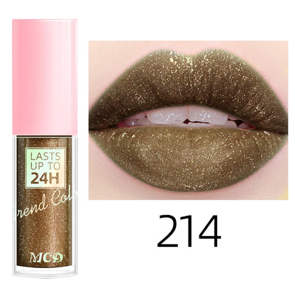 18-Shade Glitter Lip Glaze – Moisturising, Long-Lasting & Plumping