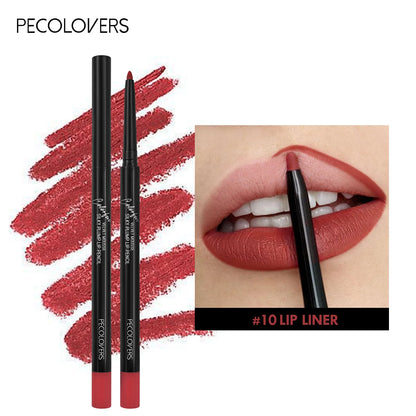 Waterproof Matte Lip Liner – 12 Shades, Long-Lasting & Smudge-Proof