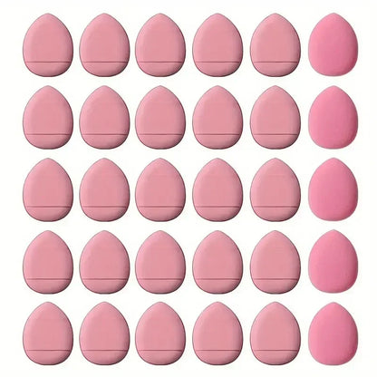 50-Piece Personalized Mini Fingertip Powder Puff Set (Pink) – Foundation & Concealer Finger Pad Sponge for Makeup