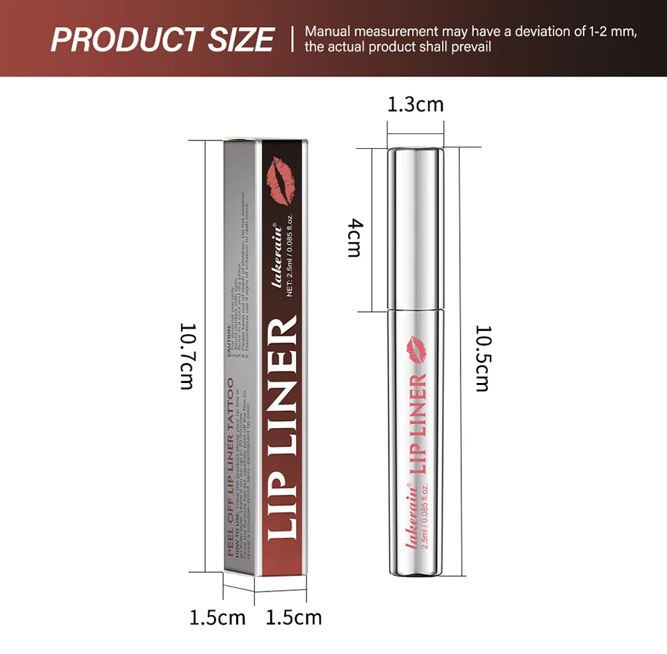 Lip Liner Pencil Peel Off Lip Stain Tattoo Long Wearing Matte Waterproof Smudge Proof Transfer Proof Lip Cosmetic For All Day