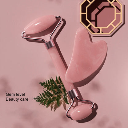 Facial Massage Roller & Gua Sha Set – Face, Neck & Eye Skincare Tool