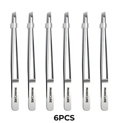 Stainless Steel Tweezers Tool Suitable for Eyebrow Eyelash Application Beard & Mustache Trimming False Eyebrow Applicator Gifts