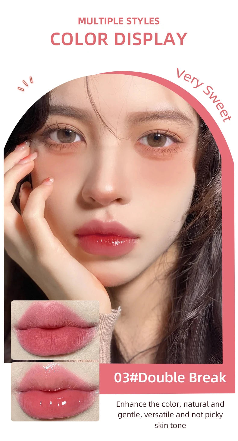 Dual-Ended Lip Gloss – Matte & Mirror Gloss Finish