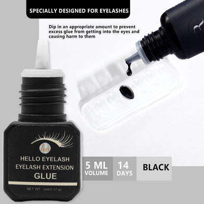 DIY 5ml Fast Drying Strong False Eye Lash Extension Glue Adhesive Retention 7-14 Days Low Smell Mink Eyelash Glue at Home