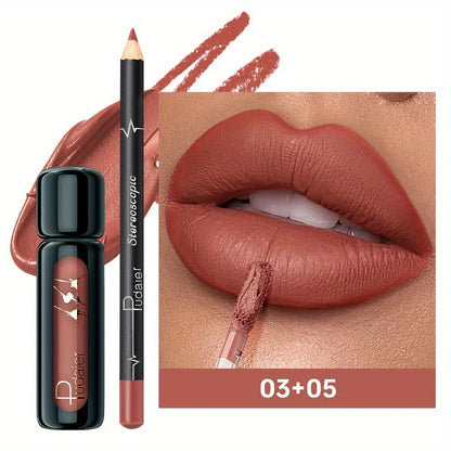 Waterproof Long-Lasting Lip Liner Set - waterproof and long-lasting, non-fading, easy to apply, highly saturated color