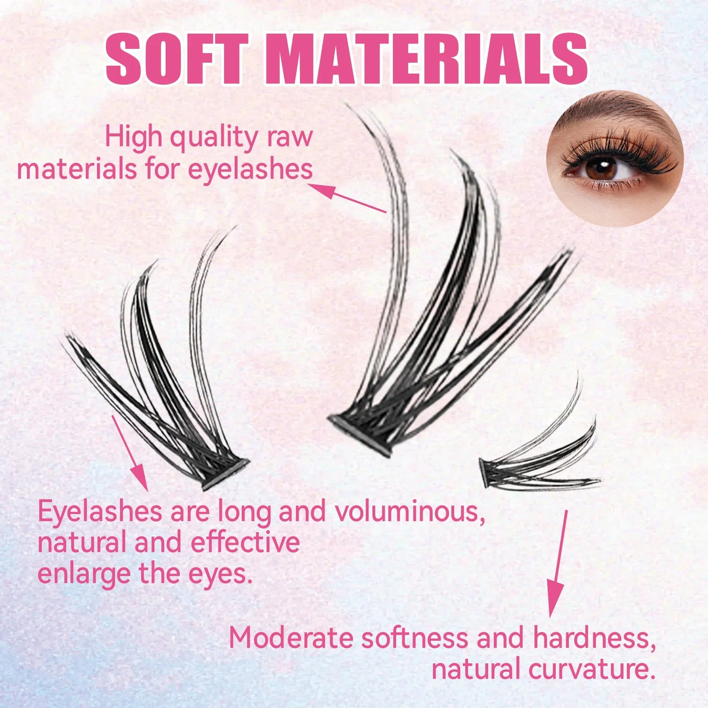 DIY Lash Extension Kit – 200-Piece Cluster Set with Bond & Seal