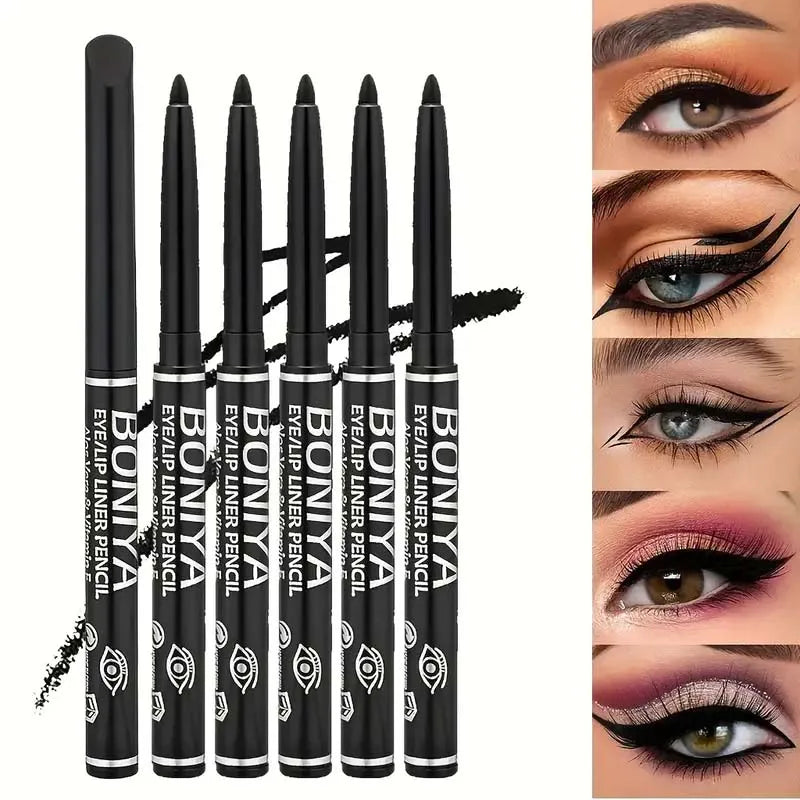 5-Piece Waterproof Gel Eyeliner Pencil Set – Smudge-Proof & Long-Lasting
