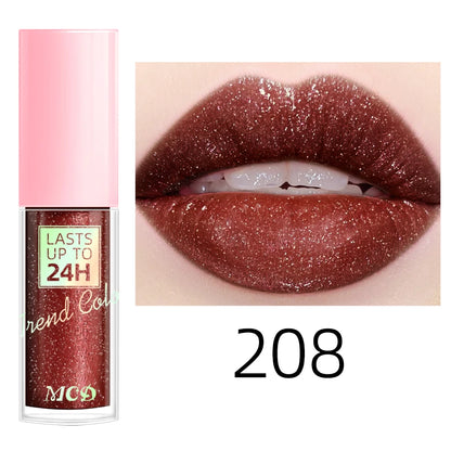 18-Shade Glitter Lip Glaze – Moisturising, Long-Lasting & Plumping