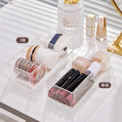 Acrylic Makeup Storage Organiser – Clear Vanity Display for Lipstick, Brushes & Tools