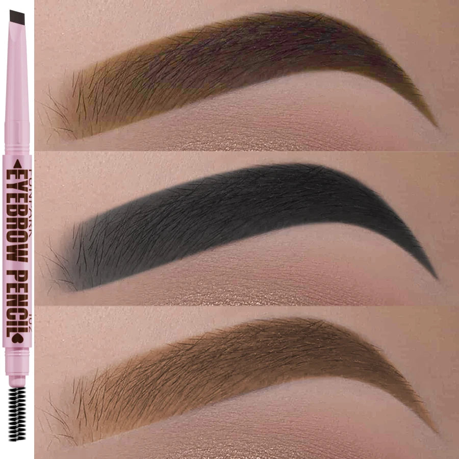 2-in-1 Waterproof Eyebrow Pencil with Brush – 5 Natural Shades