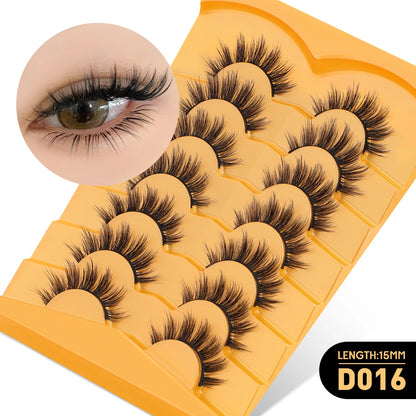 Natural Half Lashes – Wispy Cat Eye Style, Faux Mink Strip