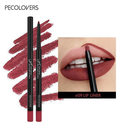 Waterproof Matte Lip Liner – 12 Shades, Long-Lasting & Smudge-Proof
