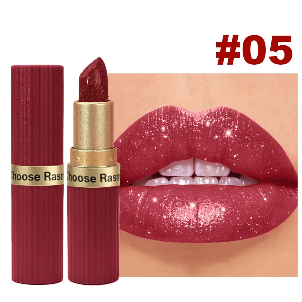 Shimmer Velvet Lipstick – Long-Lasting Matte & Glitter Finish
