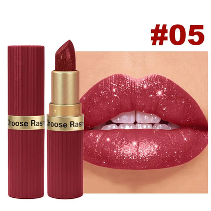Shimmer Velvet Lipstick – Long-Lasting Matte & Glitter Finish