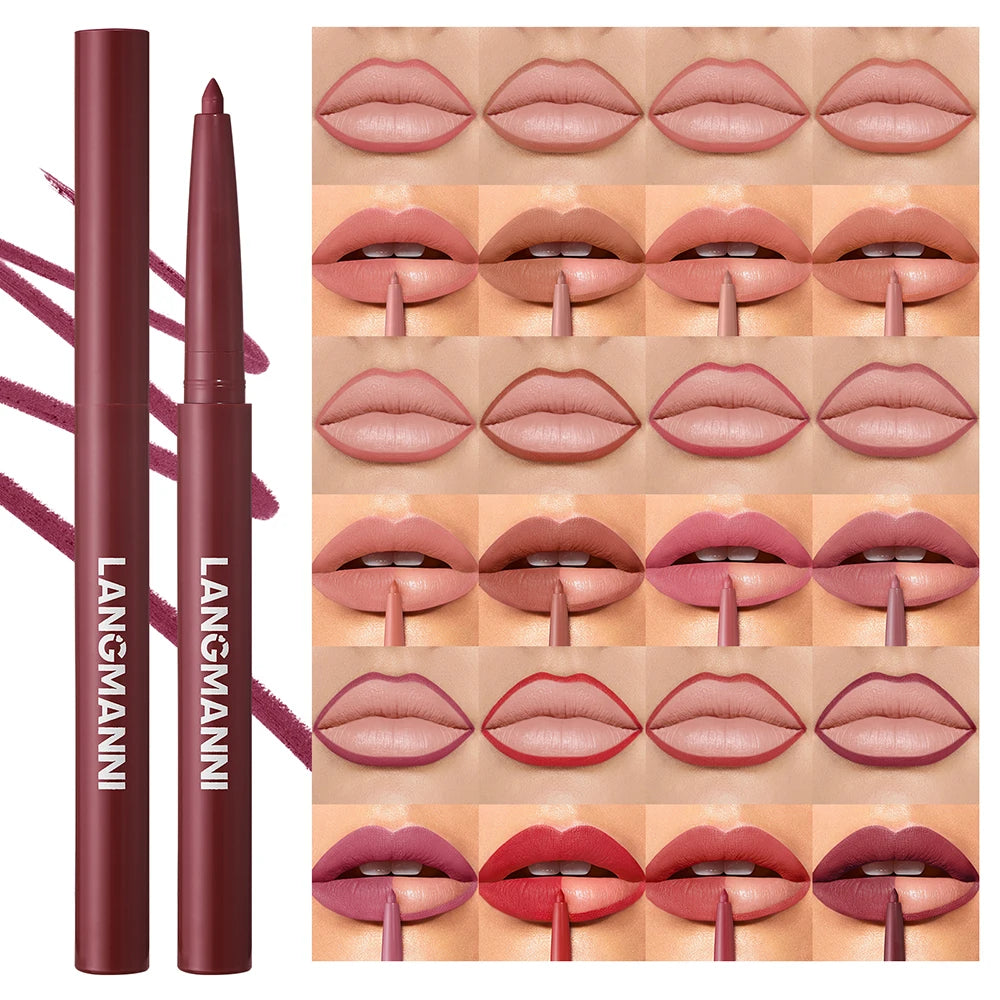 Velvet Matte Lip Liner – Waterproof, Non-Stick, 12 Natural Shades