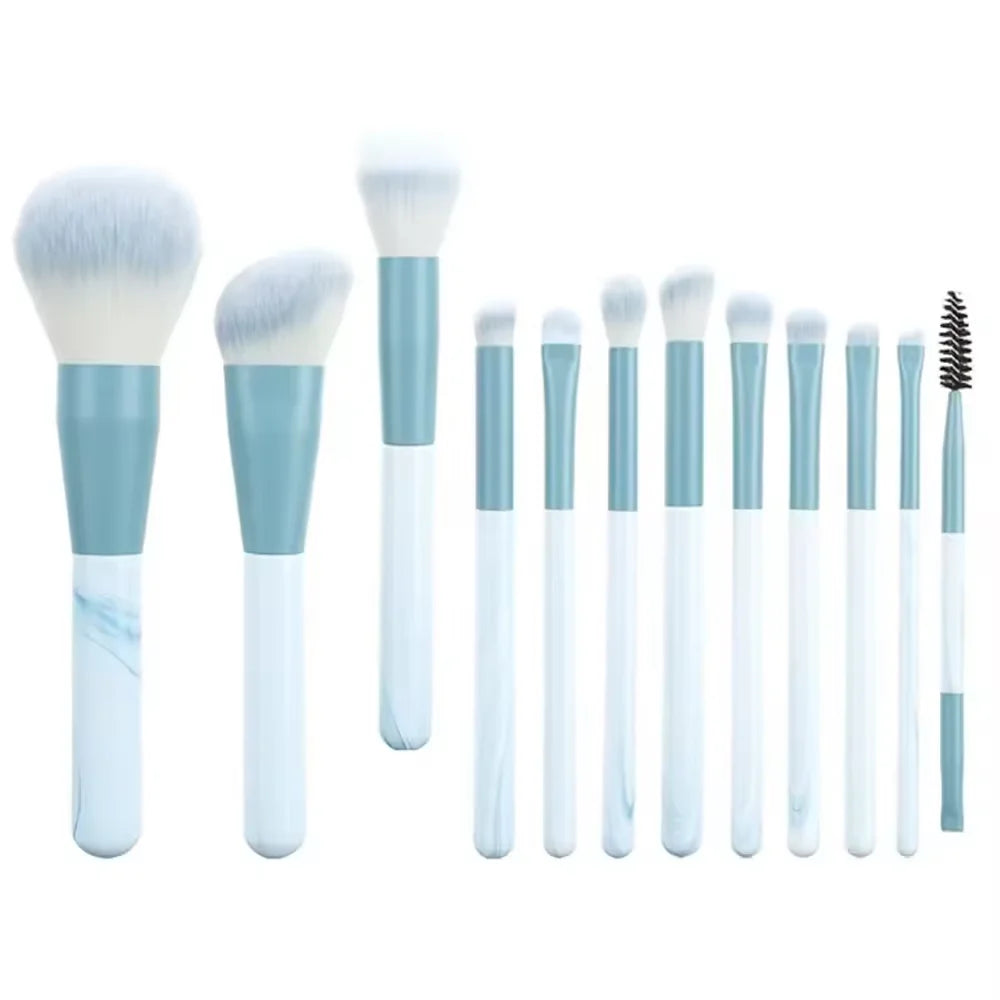 13-Piece Professional Makeup Brush Set with Travel Bag – Soft Bristle Collection