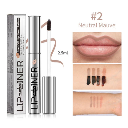 Lip Liner Pencil Peel Off Lip Stain Tattoo Long Wearing Matte Waterproof Smudge Proof Transfer Proof Lip Cosmetic For All Day