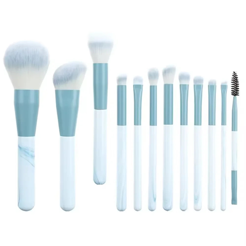 13-Piece Professional Makeup Brush Set with Travel Bag – Soft Bristle Collection