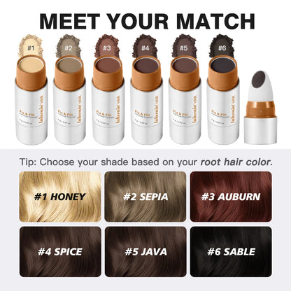 Waterproof Hairline & Root Concealer Pen – Instant Grey Coverage with Easy Blend Powder Stick for Normal Hair