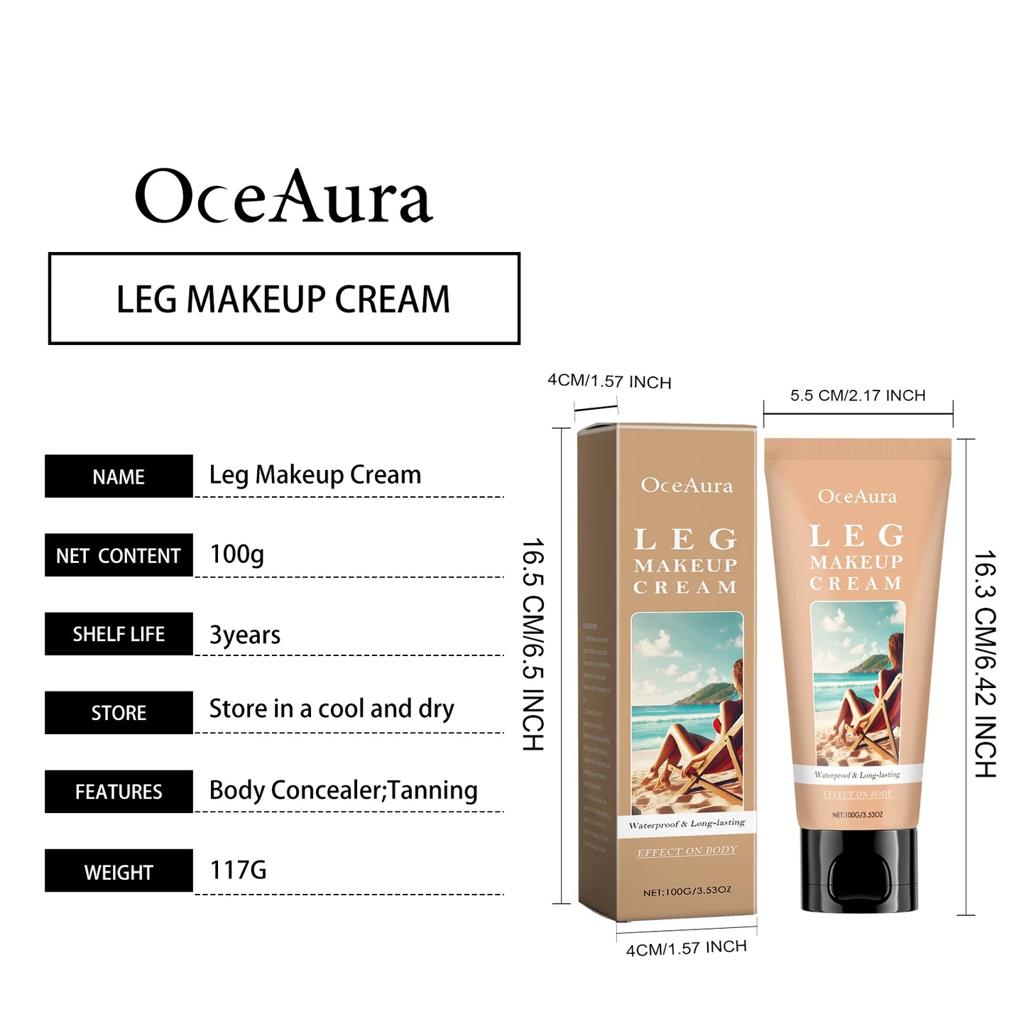 Instant Body Bronzer Cream – Sun-Kissed Glow with Hyaluronic Acid, 100ml