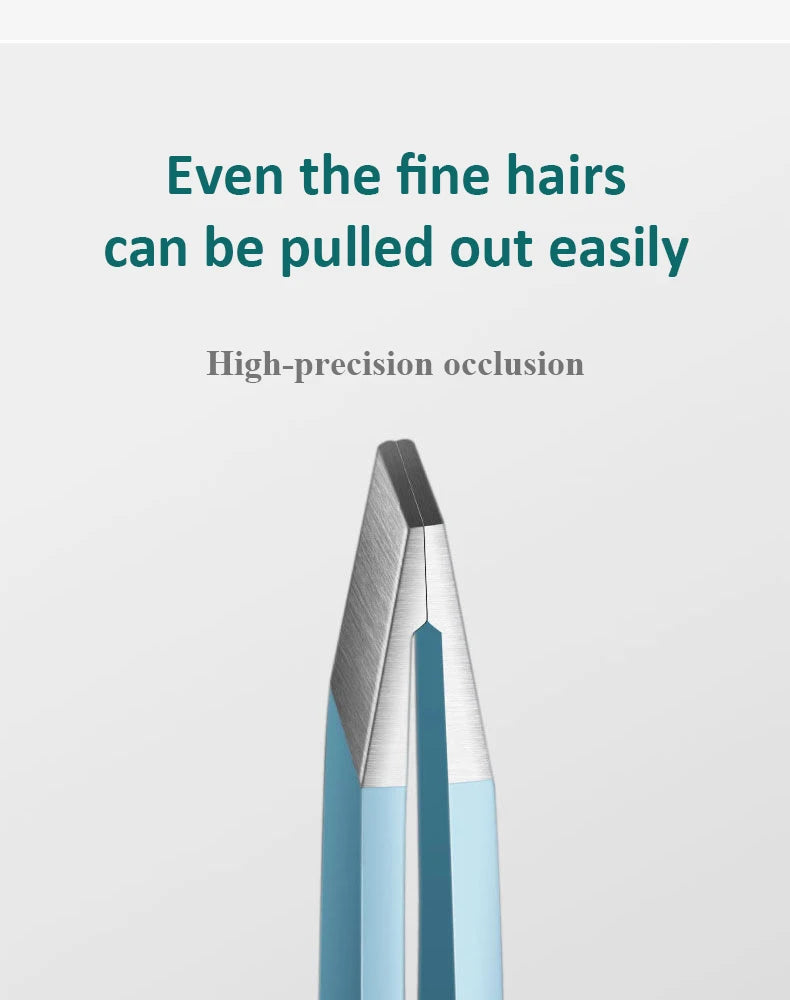 Colourful Precision Eyebrow Tweezers – Stainless Steel, Slanted Tip