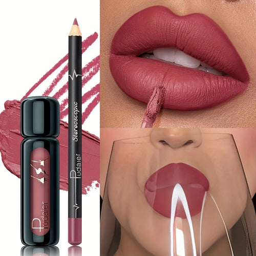 Waterproof Long-Lasting Lip Liner Set - waterproof and long-lasting, non-fading, easy to apply, highly saturated color
