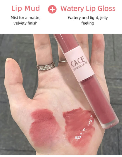 Dual-Ended Lip Gloss – Matte & Mirror Gloss Finish