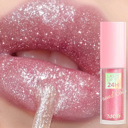 18-Shade Glitter Lip Glaze – Moisturising, Long-Lasting & Plumping