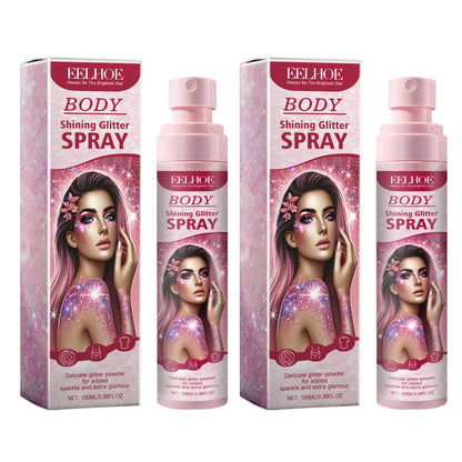 Glitter Body & Hair Spray – Quick-Dry Shimmer for Parties & Events, 100ml